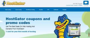 Latest Hostgator promo codes and coupons, 1 cent for your first month of hosting