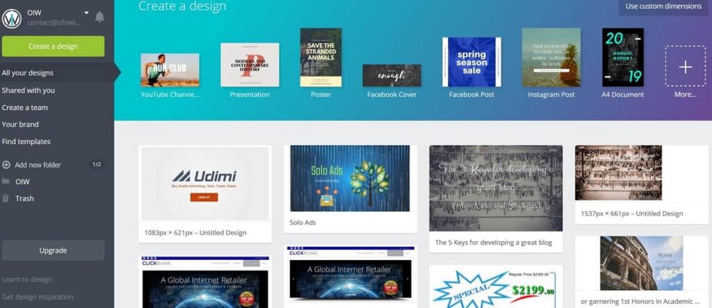 Build your design with Canva