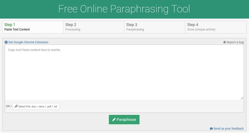Use paraphasing tool