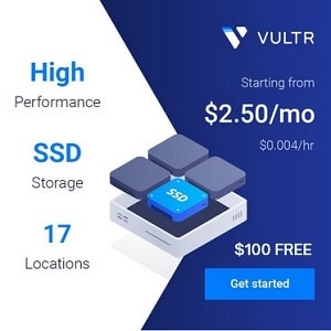 Get $100 Free from Vultr to accelerate your website and application